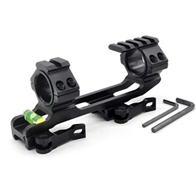 Immagine di TRIROCK Tactical Cantilever Scope Mount with Picatinny Tops And Bubble Level in 1 Piece 2 inch Offset QR/QD for Weaver/Picatinny Rails Ring 30mm &amp; 25.4mm (1 inch)