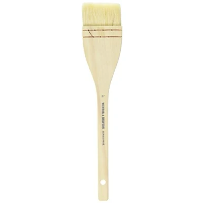 Immagine di Winsor &amp; Newton Spazzola Larga per Manico in Legno Piatto nasello 2, Bianco