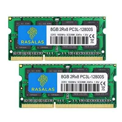Immagine di Rasalas 16GB (2x8GB) PC3L 12800S 8 GB DDR3L 1600MHz Sodimm 2Rx8 DDR3 1600 PC3 12800 Portatile RAM Notebook Memoria 1.35V/1.5V 204 Pin CL11 Kit