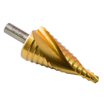 Immagine di C.K T3013 HSS Punta a gradini 6 32 mm TiN Lunghezza totale 91 Alberino 3 facce 1 pz.