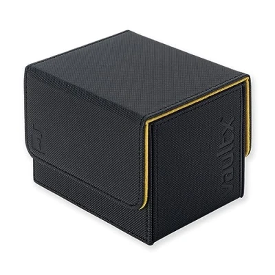 Immagine di Vault X Exo Tec® Modulo modulare per 100+ carte TCG, coperchio magnetico staccabile, compatibile con Commander e collezionabili standard, colore: nero/giallo elettrico