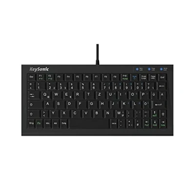 Immagine di KeySonic tastiera extra piccola, cavo USB (2 m), layout completo, SoftSkin, ACK 3401U