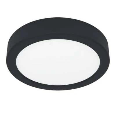 Immagine di Eglo Fueva 6 Plafoniera a LED, rotonda, lampada da soffitto in plastica di colore nero e bianco, luce bianca calda fredda, IP44, diametro 16,5 cm