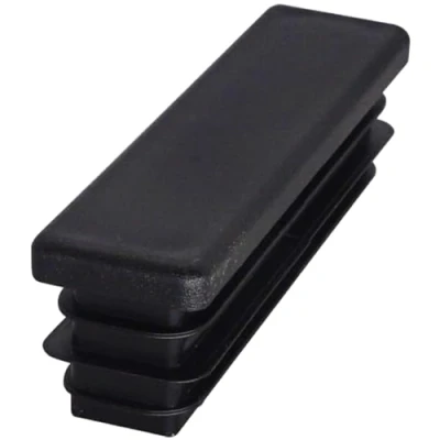 Immagine di SKIR&#039;CO tappi rettangolari in plastica, 20 x 80 mm, opachi, inserti per tubi rettangolari, pali recinzioni, colore nero RAL 9005, 40 pezzi