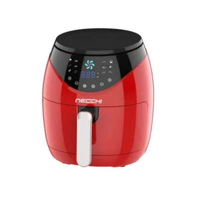 Immagine di Necchi NK8021 Friggitrice ad aria, 1500W, Display LED touchscreen 12 programmi, Vassoio alimenti antiaderente da 4.6 litri con griglia, timer 30 minuti, controllo temperatura 80 200