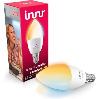 Immagine di innr Smart Lampadina LED E14 Candela, Lampadine Luce Calda e Fredda, Compatibile con Hue*, Alexa, Amazon Echo (4a gen), Lampade Zigbee, Dimmerabile, 520 lumen 1 Pack