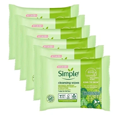 Immagine di Simple Salviette detergenti viso Confezione da 6