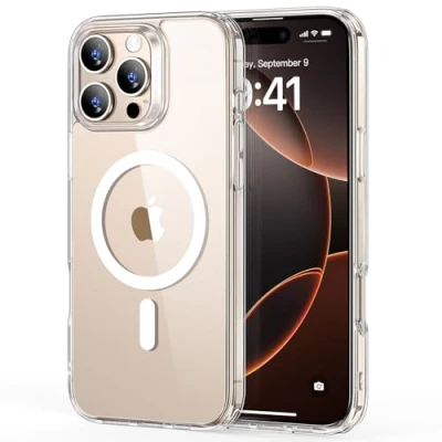 Immagine di ESR Cover per iPhone 16 Pro, Compatibile con MagSafe, Protezione della fotocamera, Resistente all&#039;ingiallimento e ai graffi, Custodia antiurto magnetica sottile, Serie Zero, Trasparente