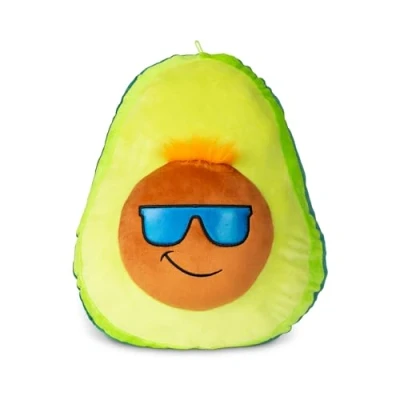 Immagine di Basic Fun Mr Funky Avocado 03603 Peluche a forma di avocado, include capelli blu, baffi e occhiali da sole, regalo perfetto per ragazze ragazzi, 38 cm, dai 3 anni in su