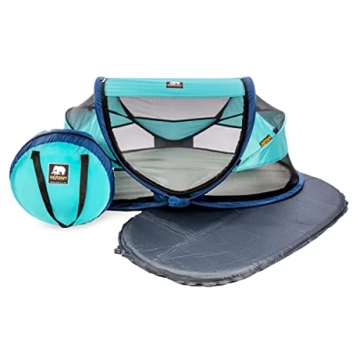 Immagine di Deryan Culla da viaggio per bambini con materasso dalla nascita a 2,5 anni pop up Tenda montare in 2 secondi inclusa zanzariera e borsa 120x75x50cm