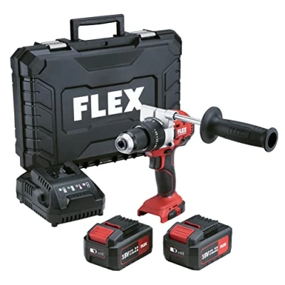 Immagine di Flex trapano avvitatore a percussione batteria PD 2G 18.0 EC FS55BC/5.0 (con 2 batterie da 5,0 Ah + caricabatterie, valigetta per il trasporto, con maniglia) 516171, rosso