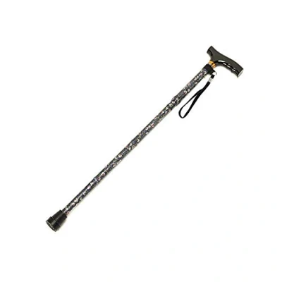 Immagine di Homecraft Folding Coloured Walking Stick with Wooden Handle, Lightweight Adjustable Cane for Balance, Mobility Aid, Wild Rose, 735 825 mm/29 33 Inches, (Eligible VAT relief in the UK)