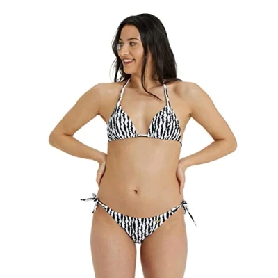 Immagine di arena Allover Bikini Donna a Triangolo, Costume da Bagno con Tessuto Stretch ad Asciugatura Rapida, Coppe Removibili, Top e Slip Laccetti
