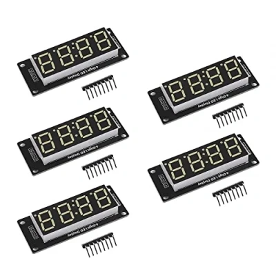 Immagine di 5Pcs TM1637 0,5 pollici Display Bianco Tubo Digitale, 4 cifre 7 segmenti LED Tube Control Module