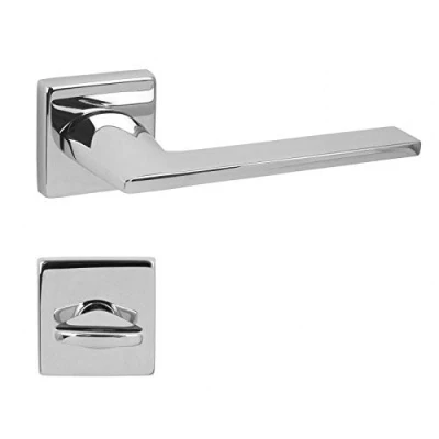 Immagine di domino DIANA QR M6 Maniglia per porta WC, set da bagno, rosetta quadrata, porte con rosette, accessori in Znal, cromato