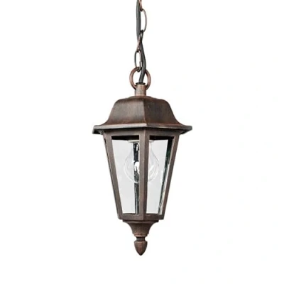 Immagine di Lindby lampada da esterni &#039;Lamina&#039; (Antico) colore Marrone, in Alluminio (1 luce, E27) Sospensione