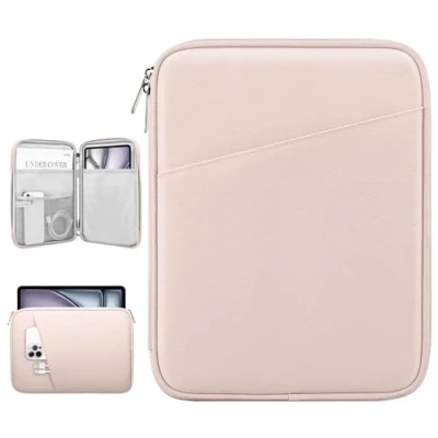 Immagine di Dadanism 12,9 Pollici Custodia Sleeve per Tablet Compatibile con iPad PRO/Air 13&quot; 2024, PRO 12,9&quot; M2 6a/5a/4a/3a Gen, 12,4&quot; Galaxy Tab S9 Fe+/S9+/S8+/S7 Fe/S7+, Surface 8/7/6/X, Rosa