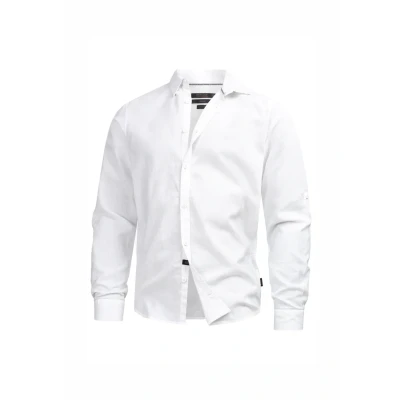 Immagine di Indicode Jeans Langarm Brayden Camicia White solid, Uomo, Taglia: Small, solid