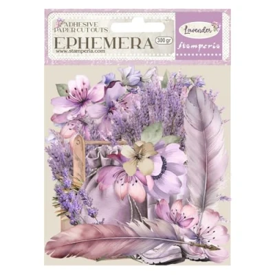 Immagine di Stamperia Ephemera per scrapbooking, albums, card making, bullet journalling and more adhesive paper, easy to apply, Perfect for Hobbies, Crafts Gifting (Lavender) (36 pezzi)