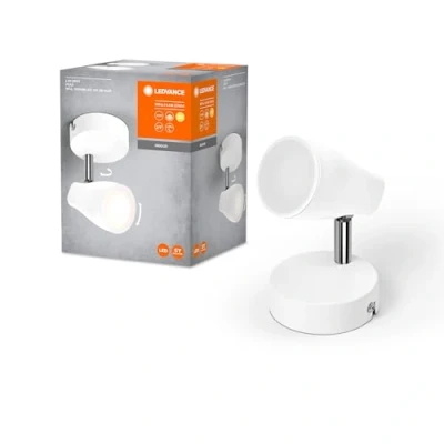 Immagine di LEDVANCE Spot a LED, bianco, 4.3 W, 210 libbre, offre luce diretta colore bianco caldo, riflettori GU10 flessibili, lampada GU10, classe di protezione IP20, 2700K