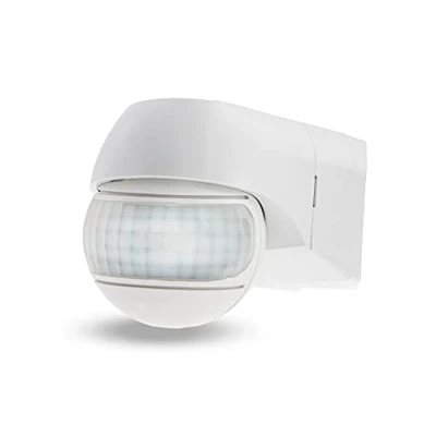 Immagine di HUBER Motion 3LV Eck rilevatore di movimento a infrarossi 220 IP44 I 12 24 V AC DC potenziale contatto libero adatto LED regolabile orizzontalmente verticalmente bianco