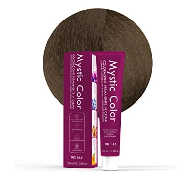 Immagine di Mystic Color Colore Biondo Scuro 6 Tinta per Capelli Colorazione Professionale in Crema a Lunga Durata Con Cheratina Idrolizzata, Olio di Argan e Calendula 100 ml