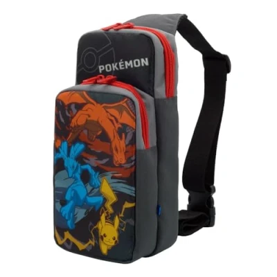 Immagine di Hori Borsa a Tracolla Adventure Pack (Charizard, Lucario &amp; Pikachu) per Switch, Switch OLED Lite Licenza Ufficiale Nintendo e The Pokémon Company International