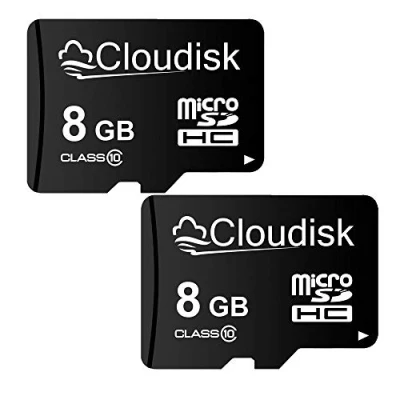 Immagine di Cloudisk 2Pack 8GB Micro SD Scheda di memoria MicroSD Classe 10 con adattatore (2 Pack 8 GB)