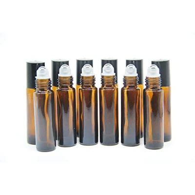 Immagine di YIZHAO Roll On Vuoto per Oli Essenziali,Profumi,10 ml Marrone Bottiglie Vuote in Vetro, con Sfera Acciaio Inossidabile 24 PCS