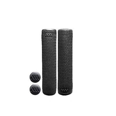 Immagine di Manopole Mountain Bike Modello Extralight con Tappi Leggerezza e Design per Il Tuo MTB, 18 Grammi Si Adattano a Tutti i manubri L&#039;accessorio Ideale BTT