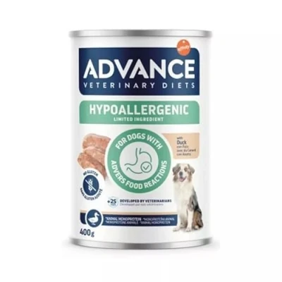 Immagine di Advance Veterinary Diets Hypoallergenic umido cane Set %: 6 x 400 g Anatra