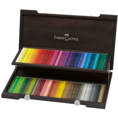 Immagine di Faber Castell 110013 Matite colorate Polychromos, in astuccio di legno da 120 pezzi