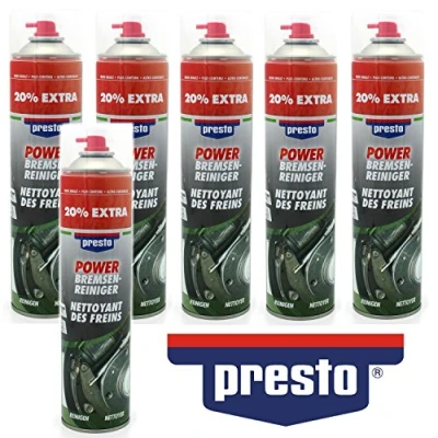 Immagine di Presto 6 lattine di detergente per Freni Spray 307287, 600ml