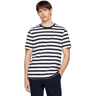 Immagine di Tommy Hilfiger Essential Pocket TEE Tshirt con stampa, Uomo, Taglia: Large, Desert sky/white