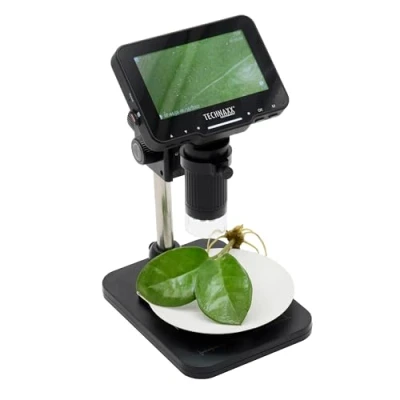 Immagine di Technaxx Digital Microscope Pro TX 277 50x Magnification, 4.3&quot; IPS Display, Adjustable Angle &amp; Holder, 8 LED Illumination, Photo/Video Capture, MicroSD PC Connectivity