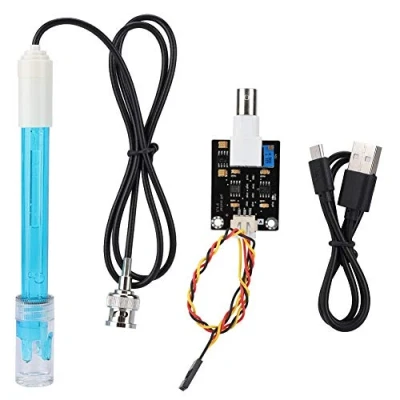 Immagine di modulo sensore PH con connettore BNC, rilevamento Valore + sonda codice elettrodo Composito