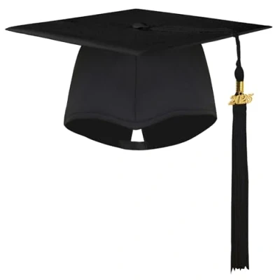 Immagine di BROADREAM Cappello Laurea 2024, Berretto da Laureato Universitario Regolabile Tappo di Nappa Gadget per Cerimonie Festa