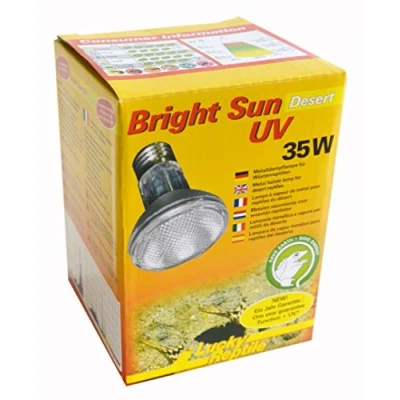Immagine di Lucky Reptile Bright UV Desert Lampada a vapori Metallici 35 W per portalampada E27 da terrario con Spettro di Luce Diurna Termica Raggi UVA e UVB Rettili Deserto