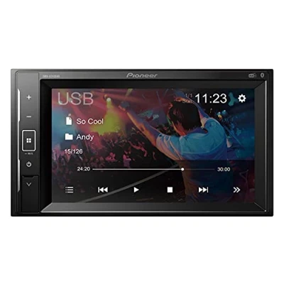 Immagine di Pioneer DMH A240DAB AN, lettore multimediale 2 DIN, profondità di installazione ridotta, touchscreen ClearType da 6,2 pollici, connessione smartphone, USB, Bluetooth, inclusa antenna DAB