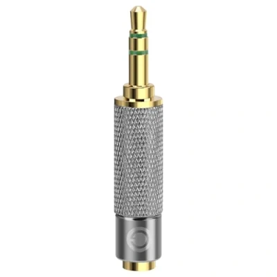 Immagine di Geekria adattatore audio stereo Apollo, da maschio 3,5 mm (sbilanciato) a femmina 2,5 (bilanciato), mm, con connettore femmina, placcato oro