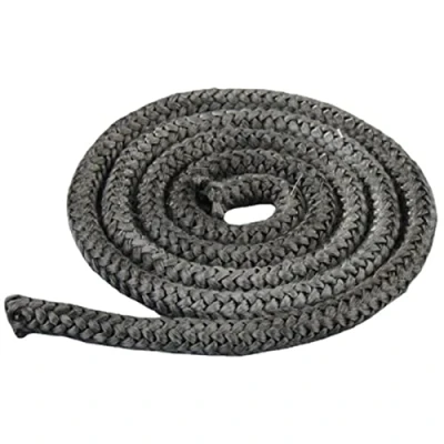Immagine di cavo di tenuta per forno, lunghezza 2,5 m, in fibra vetro ignifugo, grigio grafite, guarnizione porta fumo, resistente al calore fino a 550 C (Φ: 6 mm)