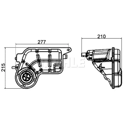 Immagine di MAHLE ORIGINAL CRT 20 000S Vaschetta Radiatore AUDI: A4 B8 Avant, A6 C6 Sedan, Avant