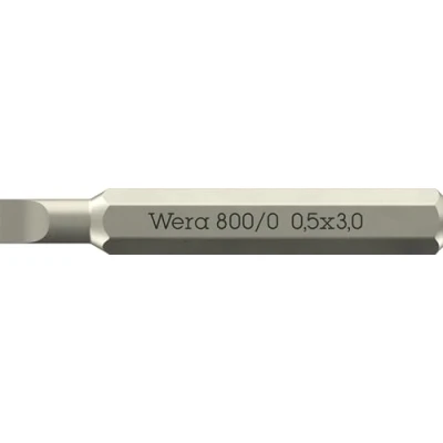 Immagine di Wera 800/0 Inserti Micro per viti a taglio, 0.50 x 3 30 mm