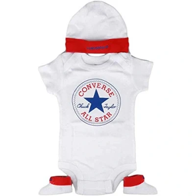 Immagine di Converse LC0028 R4F White 3 Pezzi Body Cappuccio Calzini Bambino 0/6 Mesi