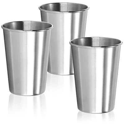 Immagine di com four® 3X Tazza per Bere in Acciaio Inossidabile Leggera 304 da Campeggio 300 ml Viaggio infrangibile e Senza BPA