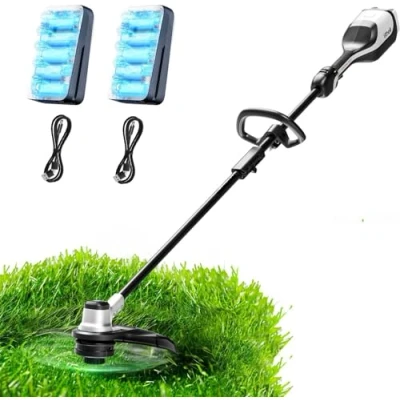 Immagine di Litheli Brushless Decespugliatore Elettrico, Tagliabordi a Batteria, Larghezza di Taglio 35CM, Batterie Ricaricabili 10000mAH