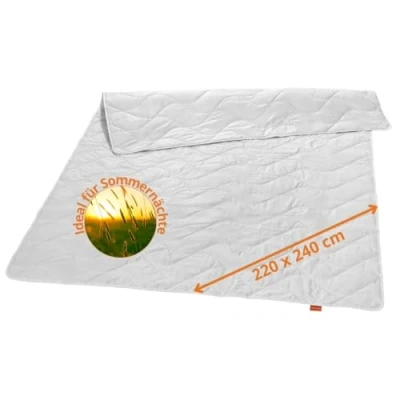 Immagine di sleepling 196356 Nature Piumone leggero in seta selvatica, 100% Tussah, 220 x 240 cm, colore: Bianco