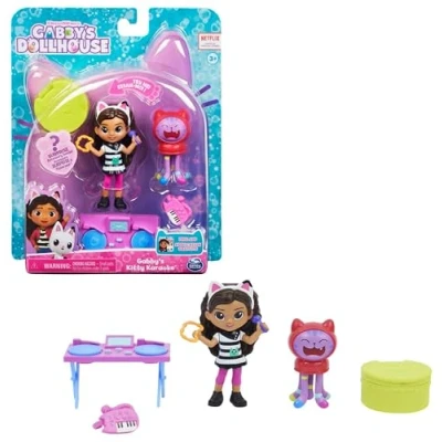 Immagine di Gabby&#039;s Dollhouse, Mini set Karaoke, con Gabby e Dj Catnip, giochi per bambini dai 3 anni in su