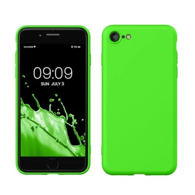 Immagine di kwmobile Custodia Compatibile con Apple iPhone SE (2022) / (2020) 8 7 Cover Back Case per Smartphone in Silicone TPU Protezione Gommata verde lime