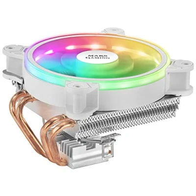 Immagine di Mars Gaming MCPU220W, Raffreddatore per CPU Bianco,DUAL ARGB, PWM Silenzioso TDP 140W